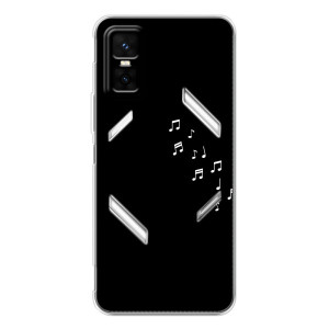 Чохол з картинками на чорному фоні для Infinix GT 30 Pro – Ноти