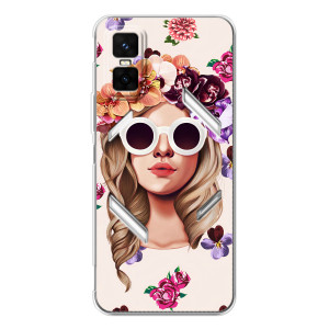 Чехол с картинкой Модные Девчонки Infinix GT 30 Pro – Девушка в очках
