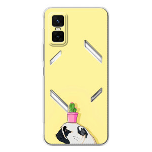 Бампер для Infinix GT 30 Pro з картинкою "Песики" (Кактус на голові)