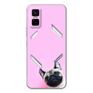Бампер для Infinix GT 30 Pro з картинкою "Песики" (Собака на рожевому)