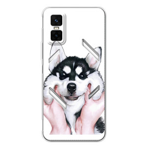Бампер для Infinix GT 30 Pro з картинкою "Песики" (Собака Хаскі)
