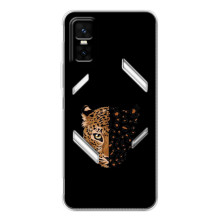 Чохол з леопардовим принтом на Infinix GT 30 Pro (Леопард на чорному)