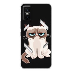 Чехол с принтом для Infinix GT 30 Pro (AlphaPrint) Модные коты