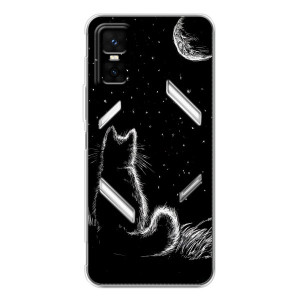 Чехол с принтом для Infinix GT 30 Pro (AlphaPrint) Модные коты