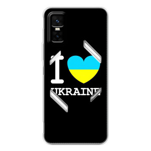 Чехол с Украинской символикой на ГТ 30 Про – I Love Ukraine