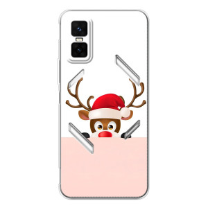 Чехол Санта Клаус для Infinix GT 30 Pro (Олененок)