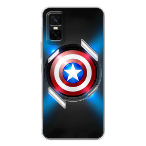 Чехол с Щитом Капитана Америки на Infinix GT 30 Pro – Яркий Щит Капитана
