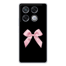 Чехол банты для Infinix GT 30 Pro – Бант на черном