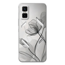 Чохол з квітковим принтом на ДжіТі 30 Про – Чорні квіти