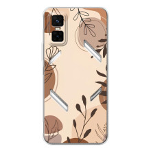 Чохол з квітковим принтом на ДжіТі 30 Про – Коричневі квіти