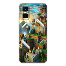 Чехол с картинками Майнкрафт для  (Город Майнкрафт)