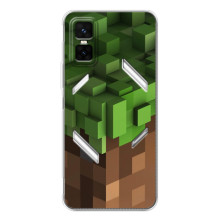 Чехол с картинками Майнкрафт для  (Пиксельный Майнкрафт)