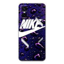 Чехол с логотипом Найк на Infinix GT 30 Pro (Найк на фиолетовом)