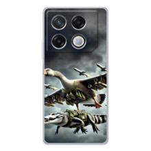 Чохол з мемами траралело тралала для Infinix GT 30 Pro – Гусіні і крокоділо