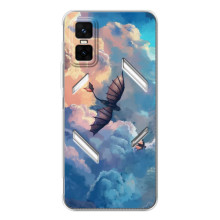 Чехол с принтом дракон Беззубик для  (Беззубик в небе)