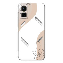 Силконовий чохол з принтом в квітах на Infinix GT 30 Pro (Нюдовий дизайн)