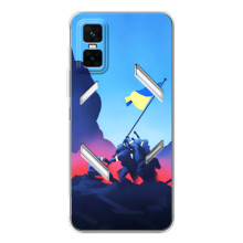 Чехол с украинским воином на Infinix GT 30 Pro (Украинский прапор)