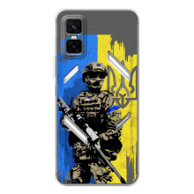 Чехол с украинским воином на Infinix GT 30 Pro (Воин с гербом)