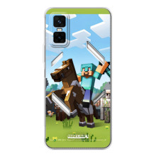 Чохли для Infinix GT 30 Pro (Персонажі МайнКрафт) – На коні