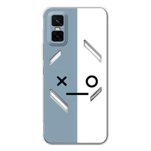 Силиконовые Чехлы (смешные стикеры) для Infinix GT 30 Pro – Серо-белый