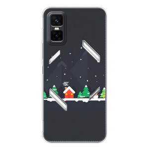 Силиконовый бампер на рождество для Infinix GT 30 Pro (Город зимний)