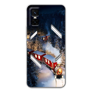 Силиконовый бампер на рождество для Infinix GT 30 Pro (Поезд)