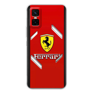 Силиконовый бампер с картинкой машины на Infinix GT 30 Pro – Ferrari Logo