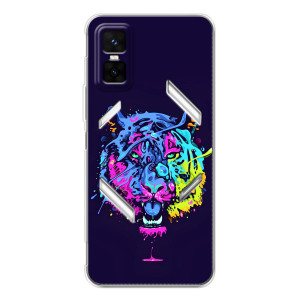 Силиконовый бампер с картинкой животных для Infinix GT 30 Pro (Тигр-Арт)