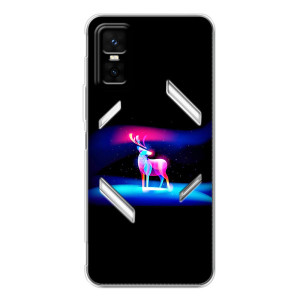 Силиконовый бампер с картинкой животных для Infinix GT 30 Pro (Яркий олень)