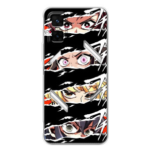 Силиконовые чехлы с глазами Anime для ГТ 30 Про – Глаза на чорном