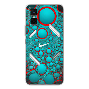 Силиконовый Чехол на Infinix GT 30 Pro с картинкой Nike – Найк зеленый