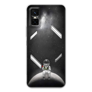 Силиконовый Чехол с принтом "Космонавты" на Infinix GT 30 Pro – Космонавт романтик