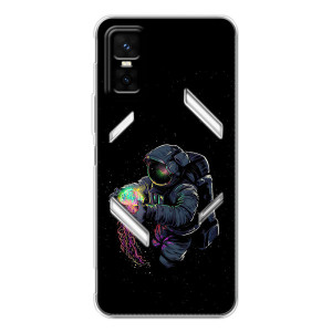 Силиконовый Чехол с принтом "Космонавты" на Infinix GT 30 Pro – В руках земля