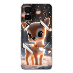 Яркий чехол для Infinix GT 30 Pro с Зимними Оленятами