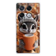 Печатный чехол «Зверята с кофе» для Infinix GT 30 Pro