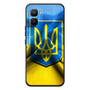 Чехол с картинкой (Патриотический ГЕРБ) на Infinix GT 50 Pro (Герб и Флаг Украины)