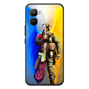 Чехол с картинкой (Патриотический КОЗАК) на Infinix GT 50 Pro – Козак с крыльями