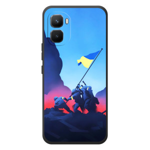 Чехол с украинским воином на Infinix GT 50 Pro (Украинский прапор)