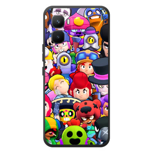 Силиконовый Чехол на Infinix GT 50 Pro с картинкой Brawl Stars (Персонажи)