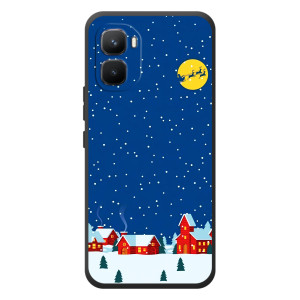 Силиконовый бампер на рождество для Infinix GT 50 Pro (Город в снегу)