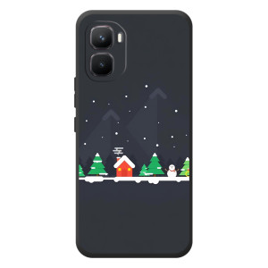 Силиконовый бампер на рождество для Infinix GT 50 Pro (Город зимний)