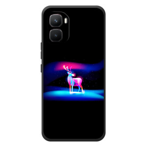 Силиконовый бампер с картинкой животных для Infinix GT 50 Pro – Яркий олень