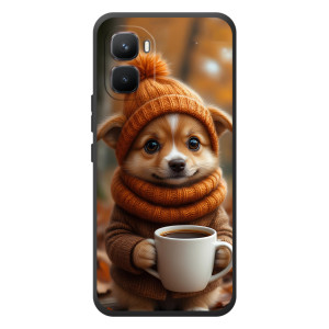 Печатный чехол «Зверята с кофе» для Infinix GT 50 Pro (Собачка с кофе)