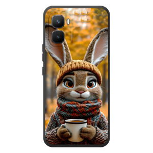Печатный чехол «Зверята с кофе» для Infinix GT 50 Pro (Зайчик с кофе)