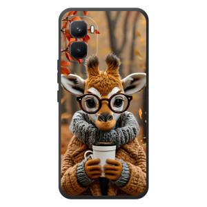 Печатный чехол «Зверята с кофе» для Infinix GT 50 Pro (Жираф с кофе)