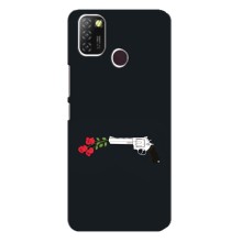 Чехлы (ART) Цветы на Infinix Hot 10 Lite (VPrint) (Неочікувані квіти)