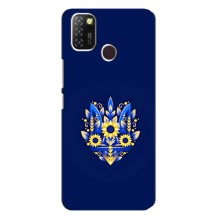 Чехлы для Infinix Hot 10 Lite  Укр. Символика (AlphaPrint) (Цветочный Герб)