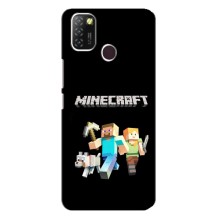 Чохол Майнкрафт на Infinix Hot 10 Lite (AlphaPrint) Minecraft (герої Minecraft)