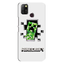 Чохол Майнкрафт на Infinix Hot 10 Lite (AlphaPrint) Minecraft (кріпер Майнкрафт)