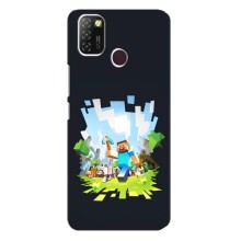 Чохол Майнкрафт на Infinix Hot 10 Lite (AlphaPrint) Minecraft (персонажі Minecraft)